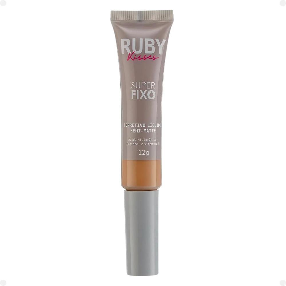 Corretivo Líquido Semi-Matte Ruby Kisses Super Fixo cor 34 12g 12g 3