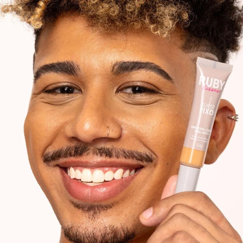Corretivo Líquido Semi-Matte Ruby Kisses Super Fixo cor 34 12g 12g 5