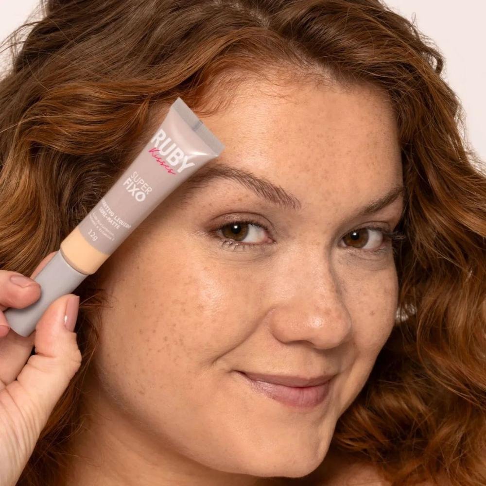 Corretivo Líquido Semi-Matte Ruby Kisses Super Fixo cor 15 12g 12g 5