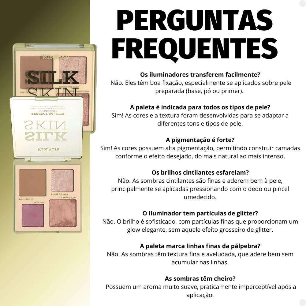 Paleta de Contorno, Blush e Iluminador Ruby Rose Silk Skin Perfect Palette Luminous Face ÚNICO 5