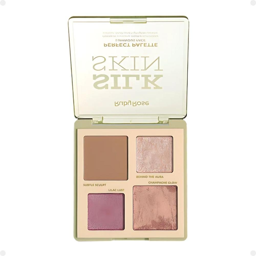 Paleta de Contorno, Blush e Iluminador Ruby Rose Silk Skin Perfect Palette Luminous Face ÚNICO 6