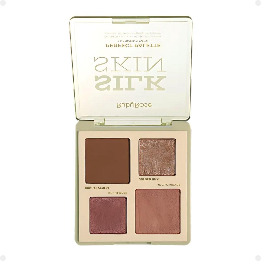 Paleta de Contorno, Blush e Iluminador Ruby Rose Silk Skin Perfect Palette Deep Radiance ÚNICO 5