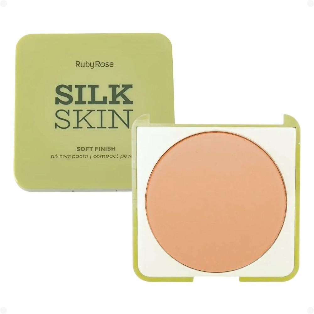 Pó Compacto Ruby Rose Silk Skin Soft Finish Light HB-T1400-5