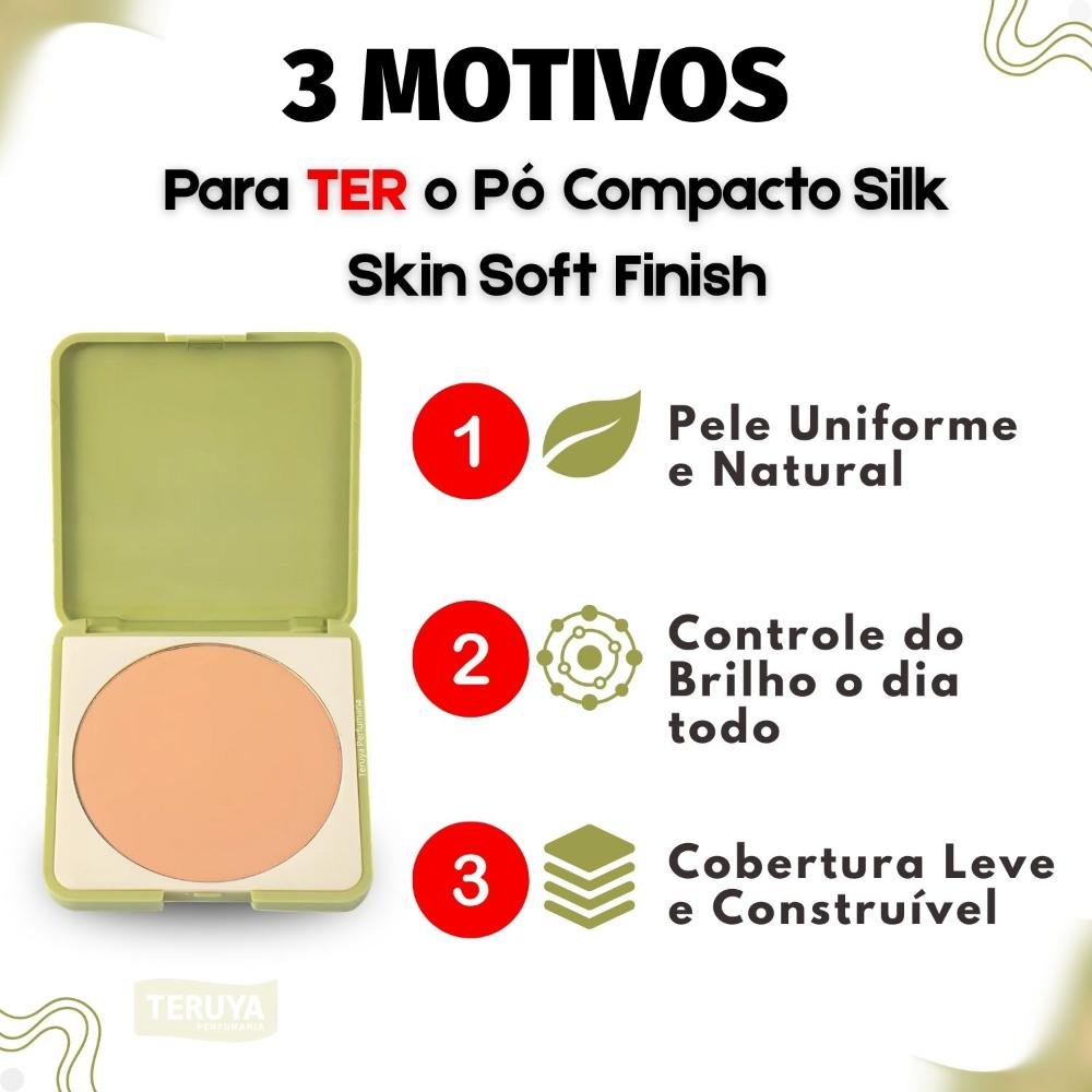 Pó Compacto Ruby Rose Silk Skin Soft Finish Light HB-T1400-5 ÚNICO 3