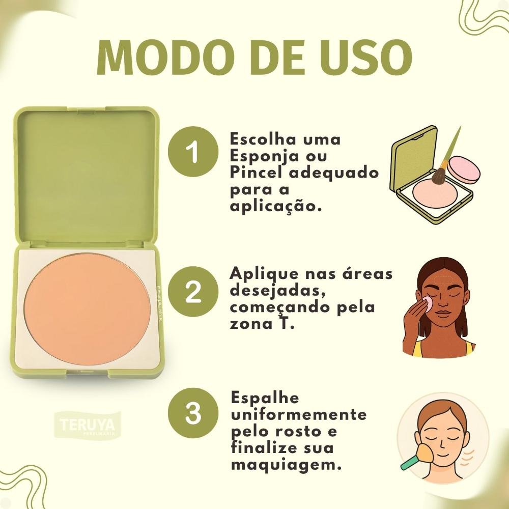 Pó Compacto Ruby Rose Silk Skin Soft Finish Light HB-T1400-5 ÚNICO 5