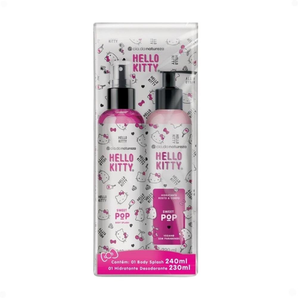 Kit  Hello Kitty Sweet Pop: Body Splash e Loção Hidratante