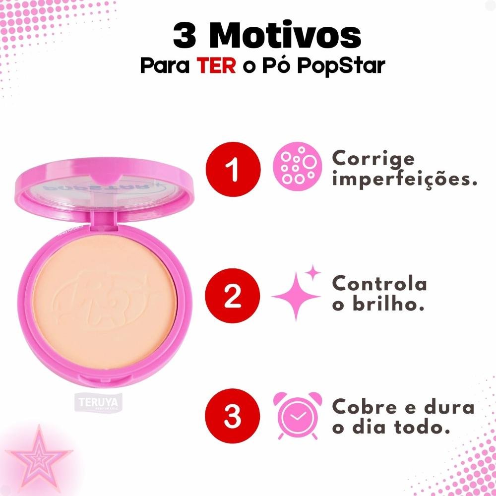 Pó Compacto Ruby Rose Popstar Fancy Face P20 HB-M406-2 ÚNICO 7