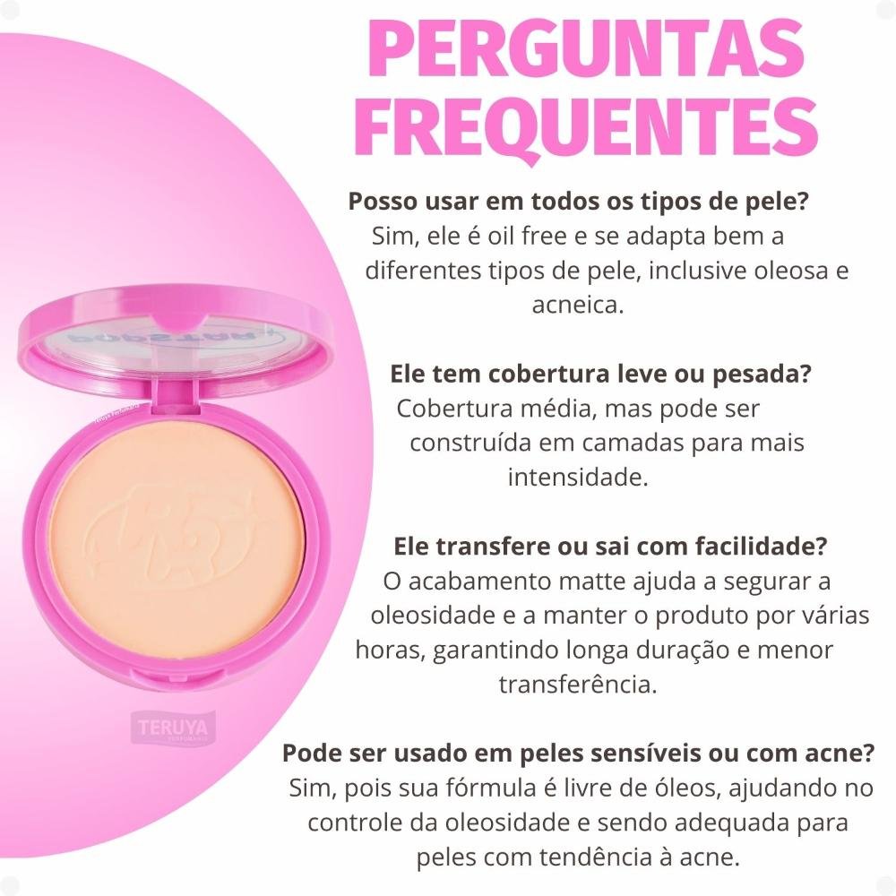 Pó Compacto Ruby Rose Popstar Fancy Face P20 HB-M406-2 ÚNICO 9