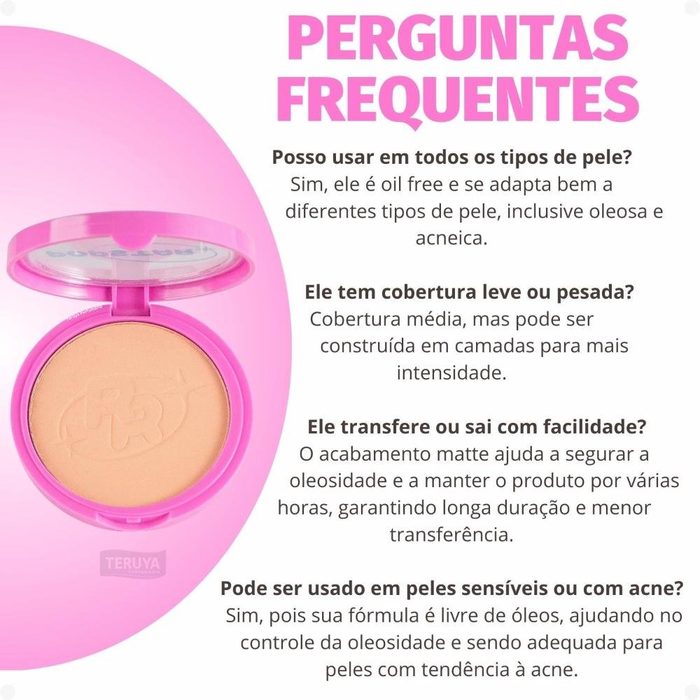 Pó Compacto Ruby Rose Popstar Fancy Face P30 HB-M406-3 ÚNICO 9