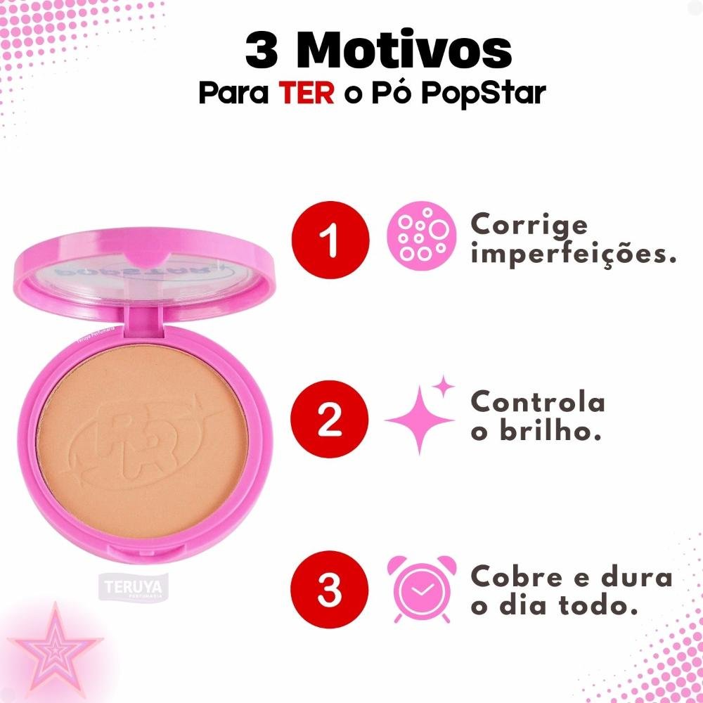 Pó Compacto Ruby Rose Popstar Fancy Face P40 HB-M406-4 ÚNICO 7