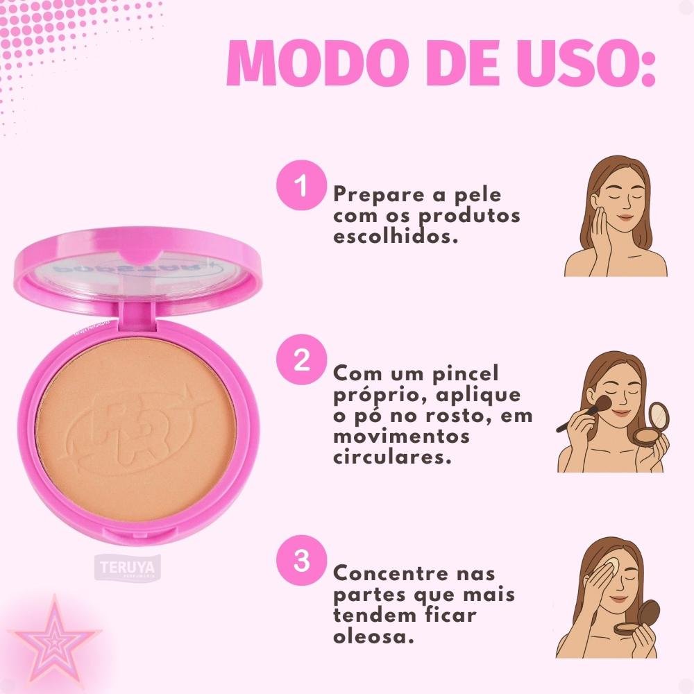 Pó Compacto Ruby Rose Popstar Fancy Face P40 HB-M406-4 ÚNICO 8