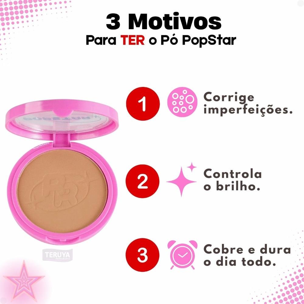 Pó Compacto Ruby Rose Popstar Fancy Face P50 HB-M406-5 ÚNICO 7