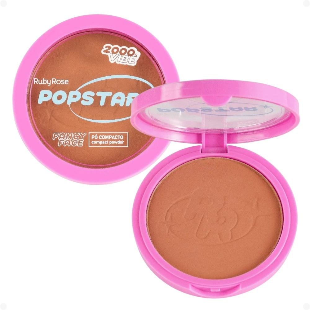 Pó Compacto Ruby Rose Popstar Fancy Face P60 HB-M406-6
