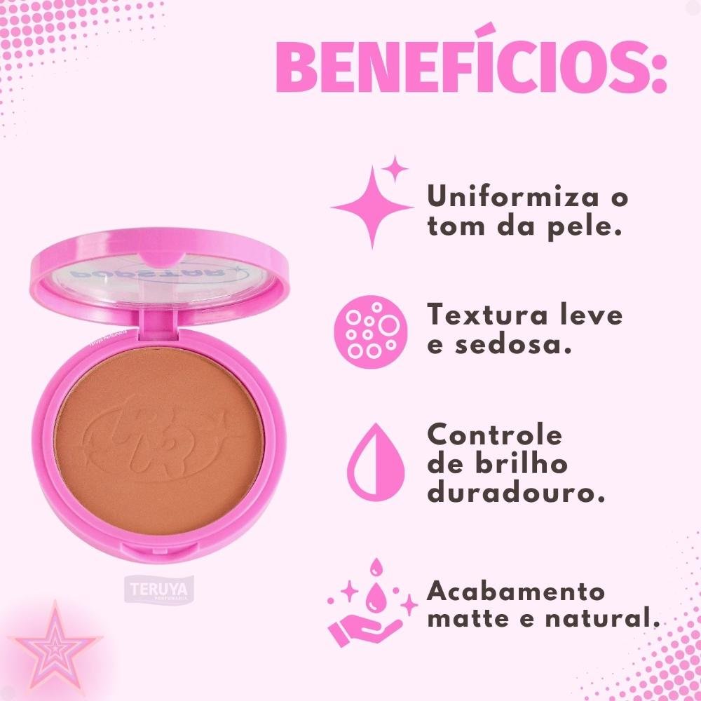 Pó Compacto Ruby Rose Popstar Fancy Face P60 HB-M406-6 ÚNICO 2