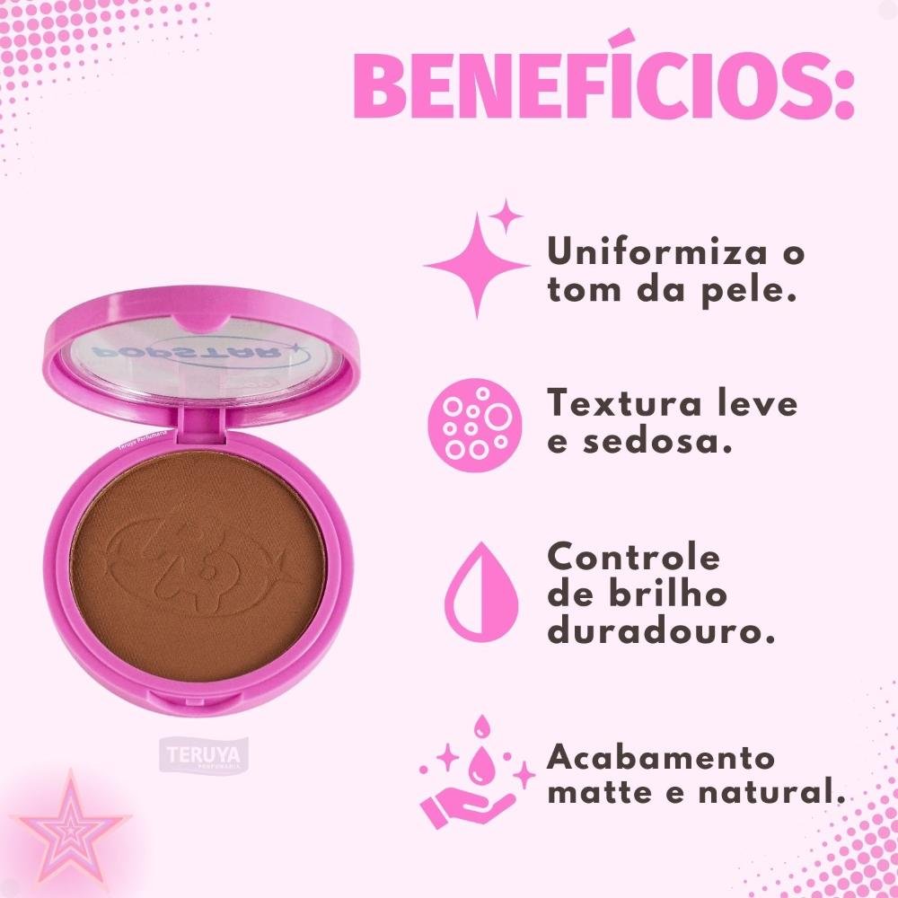 Pó Compacto Ruby Rose Popstar Fancy Face P70 HB-M406-7 ÚNICO 2