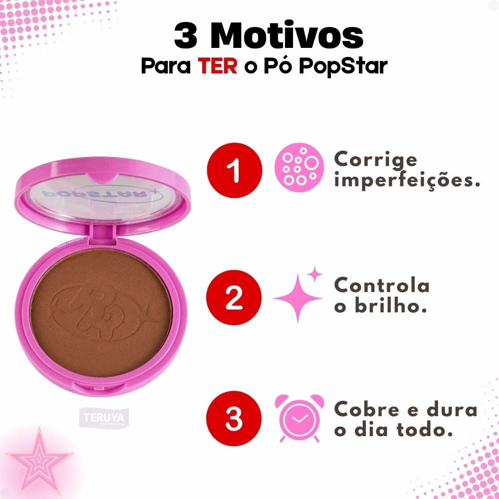 Pó Compacto Ruby Rose Popstar Fancy Face P70 HB-M406-7 ÚNICO 7