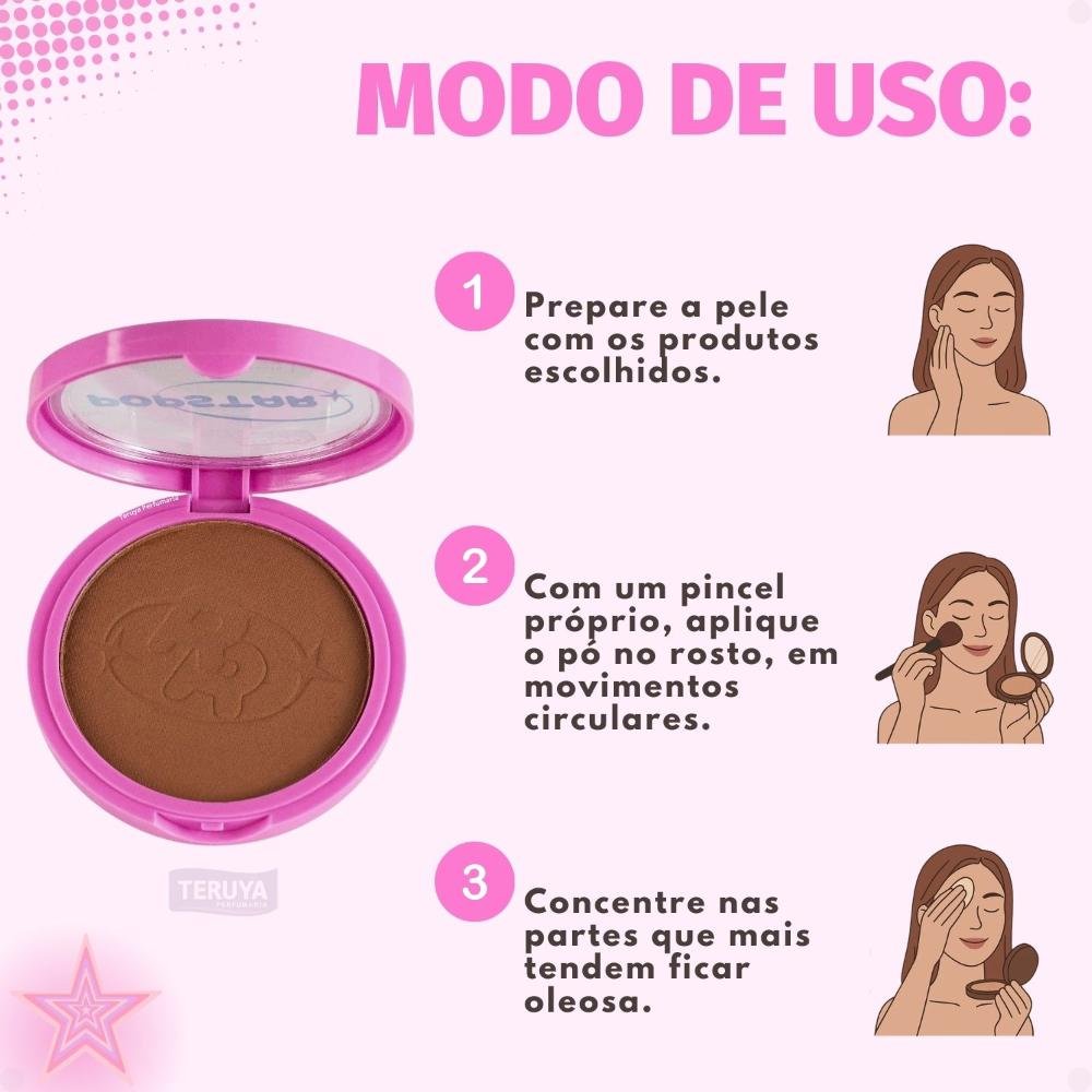 Pó Compacto Ruby Rose Popstar Fancy Face P70 HB-M406-7 ÚNICO 8