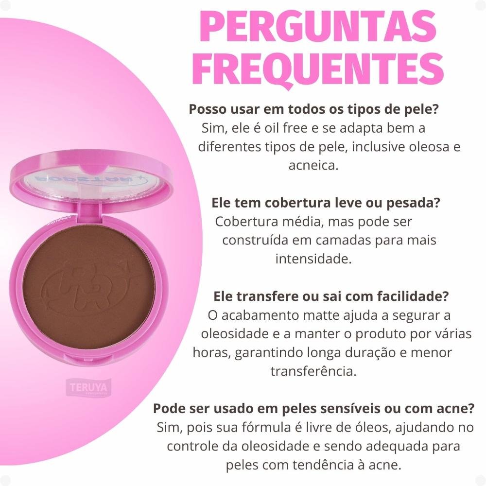 Pó Compacto Ruby Rose Popstar Fancy Face P80 HB-M406-8 ÚNICO 9