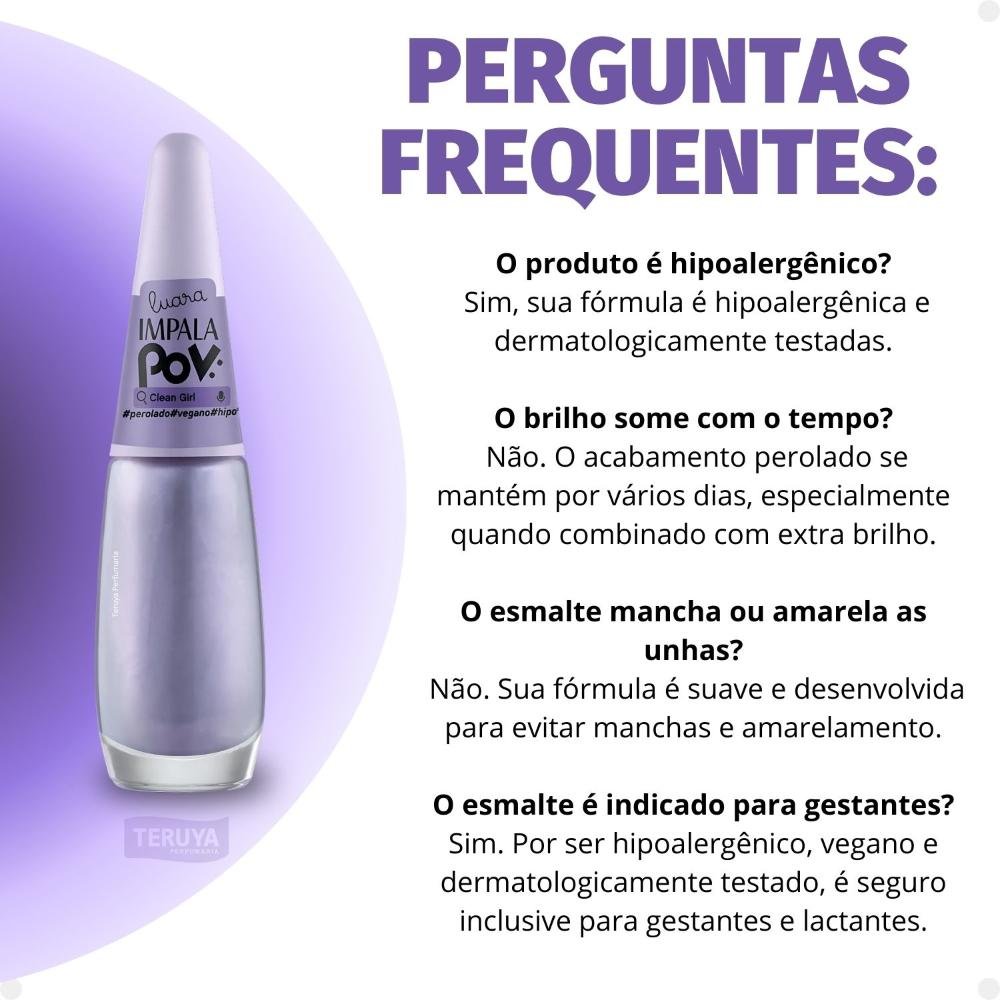 Esmalte Perolado Impala Pov Clean Girl ÚNICO 7