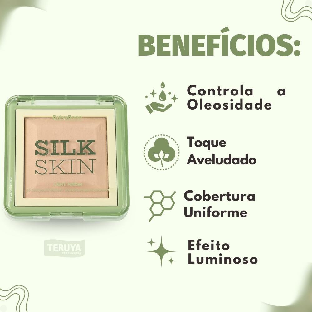 Pó Compacto Ruby Rose Silk Skin Light Finish PC10 HB-M403-1 ÚNICO 2