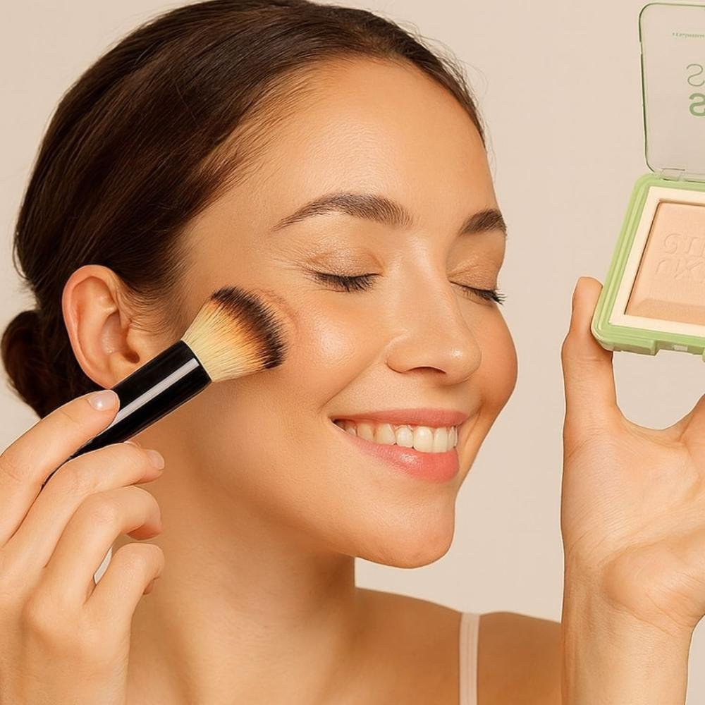 Pó Compacto Ruby Rose Silk Skin Light Finish PC10 HB-M403-1 ÚNICO 5