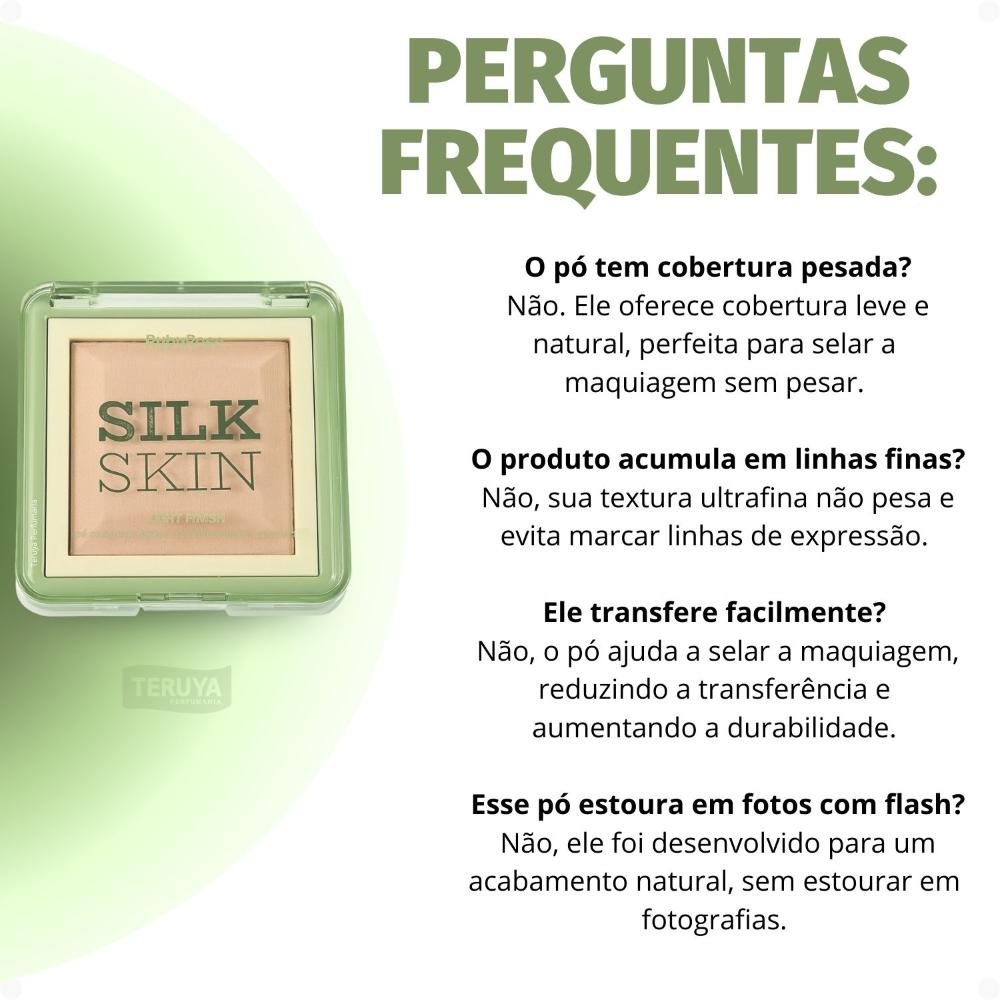 Pó Compacto Ruby Rose Silk Skin Light Finish PC10 HB-M403-1 ÚNICO 7