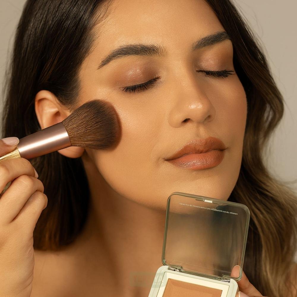 Pó Compacto Ruby Rose Silk Skin Light Finish PC40 HB-M403-4 ÚNICO 5