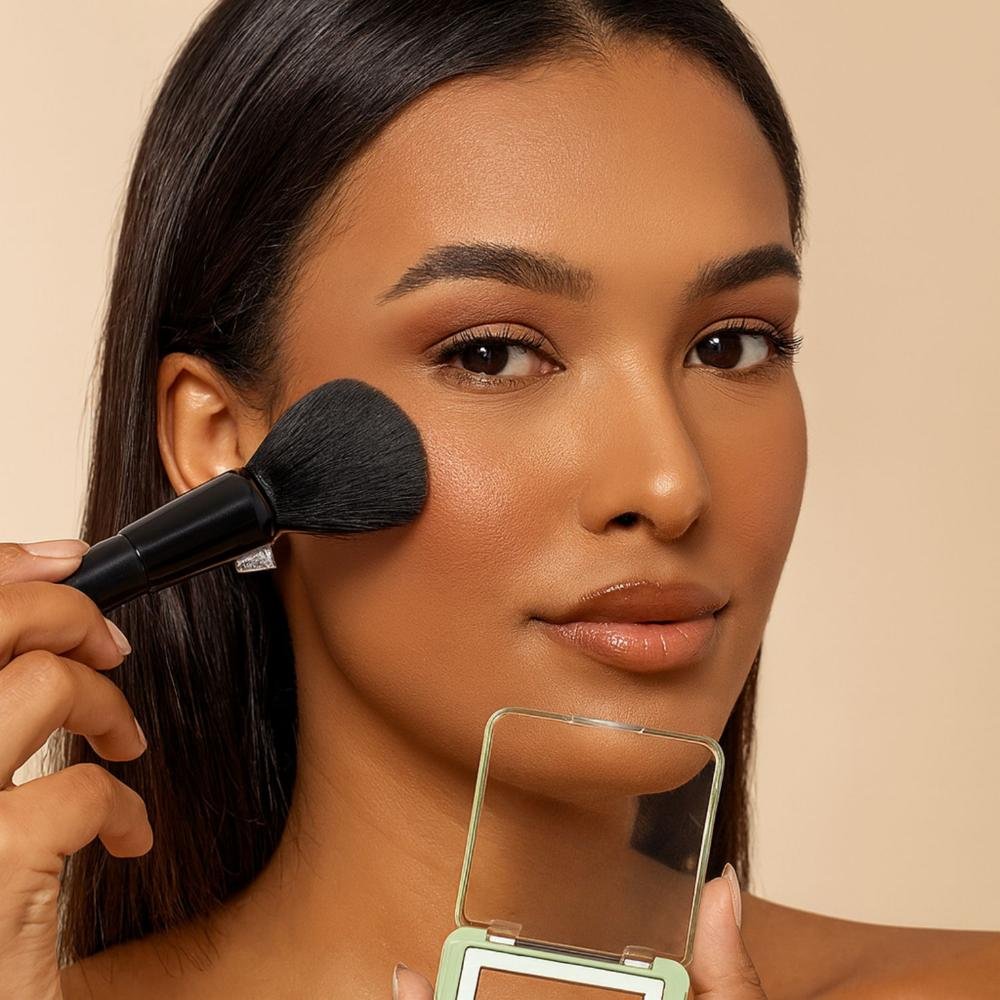 Pó Compacto Ruby Rose Silk Skin Light Finish PC60 HB-M403-6 ÚNICO 5