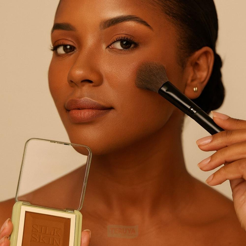 Pó Compacto Ruby Rose Silk Skin Light Finish PC90 HB-M403-9 ÚNICO 5