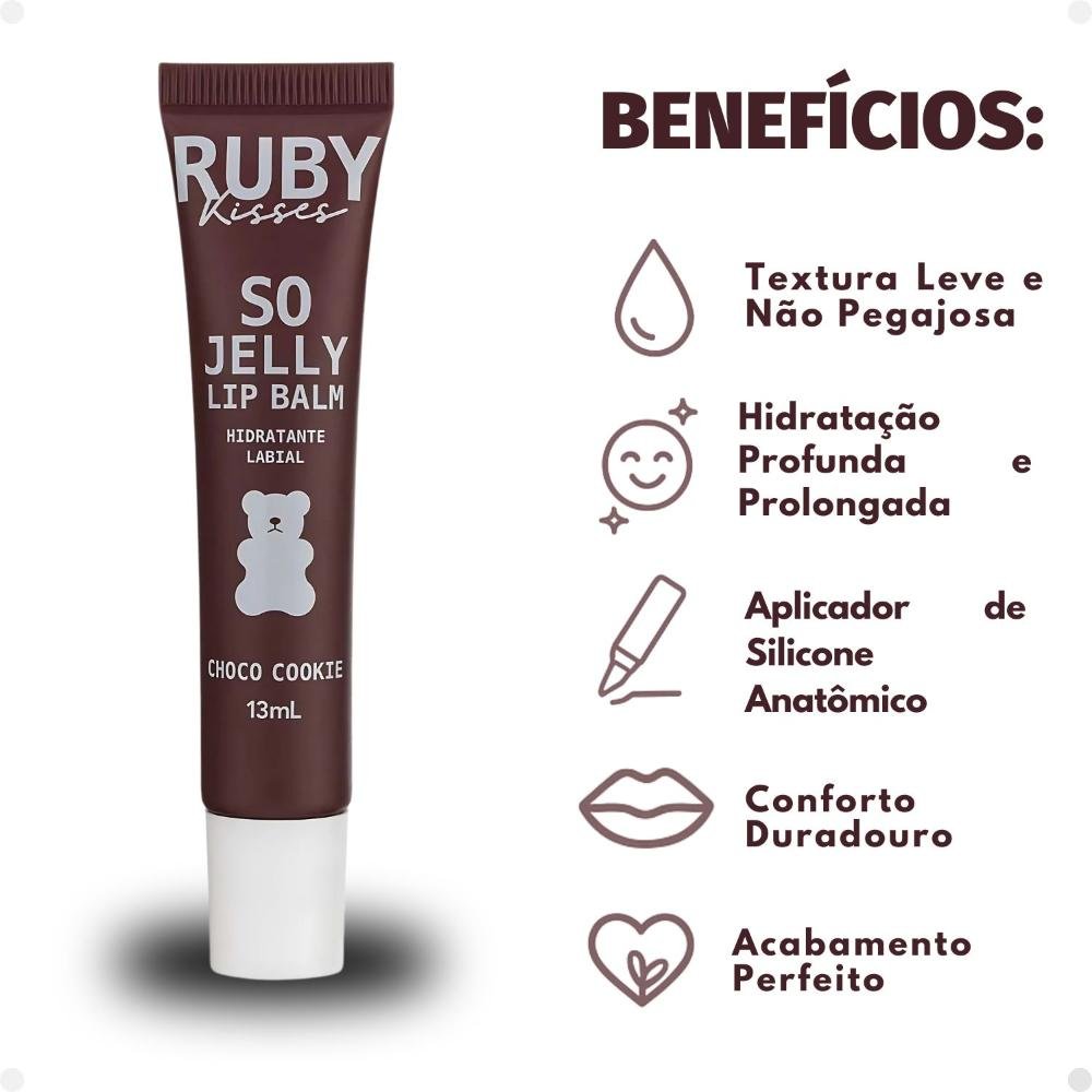 Lip Balm Ruby Kisses So Jelly Choco Cookie 13ml 13ml 2