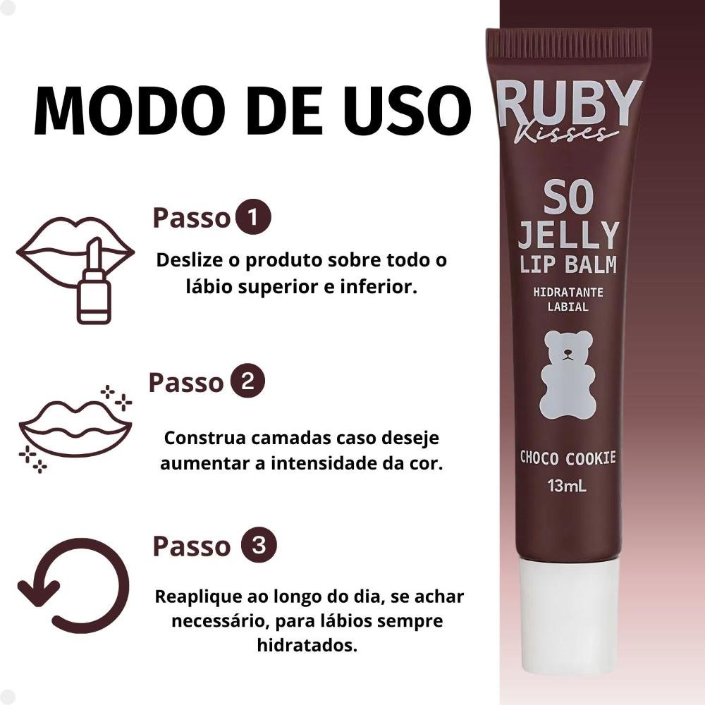 Lip Balm Ruby Kisses So Jelly Choco Cookie 13ml 13ml 6