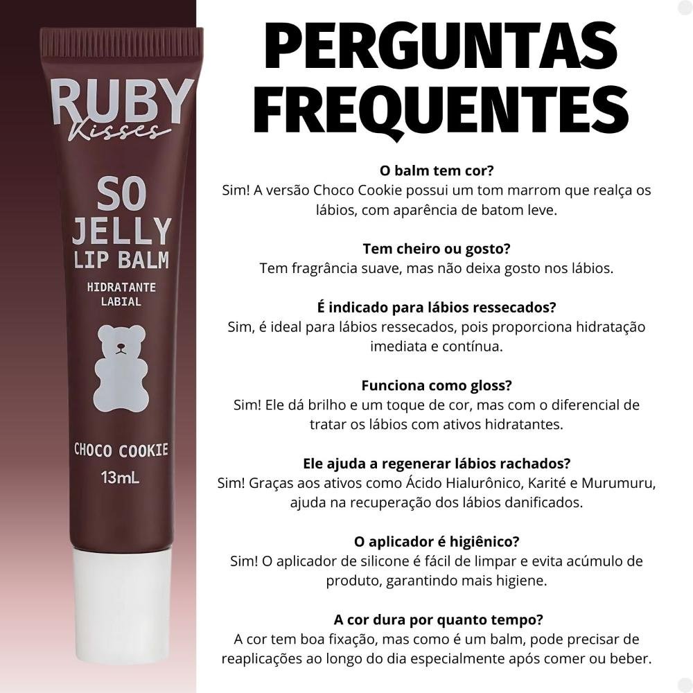 Lip Balm Ruby Kisses So Jelly Choco Cookie 13ml 13ml 7
