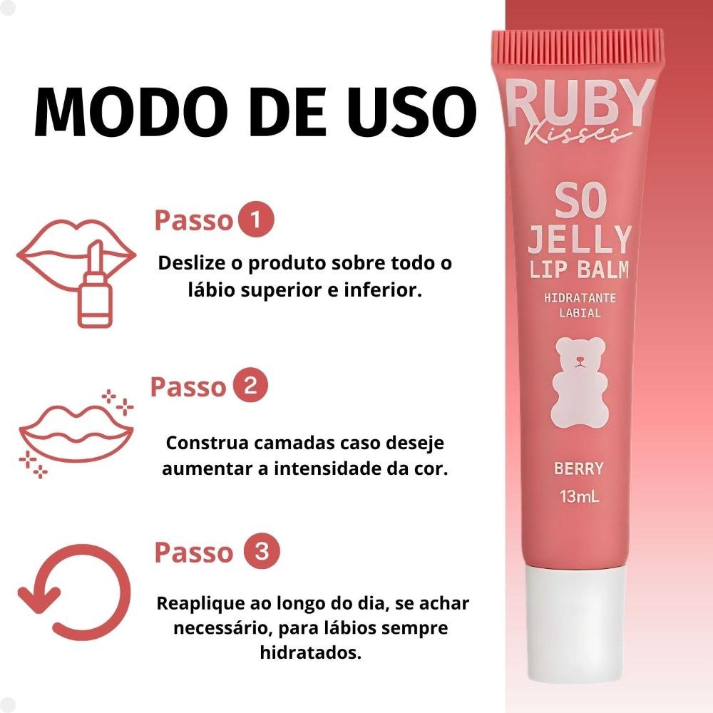 Lip Balm Ruby Kisses So Jelly Berry 13ml 13ml 6