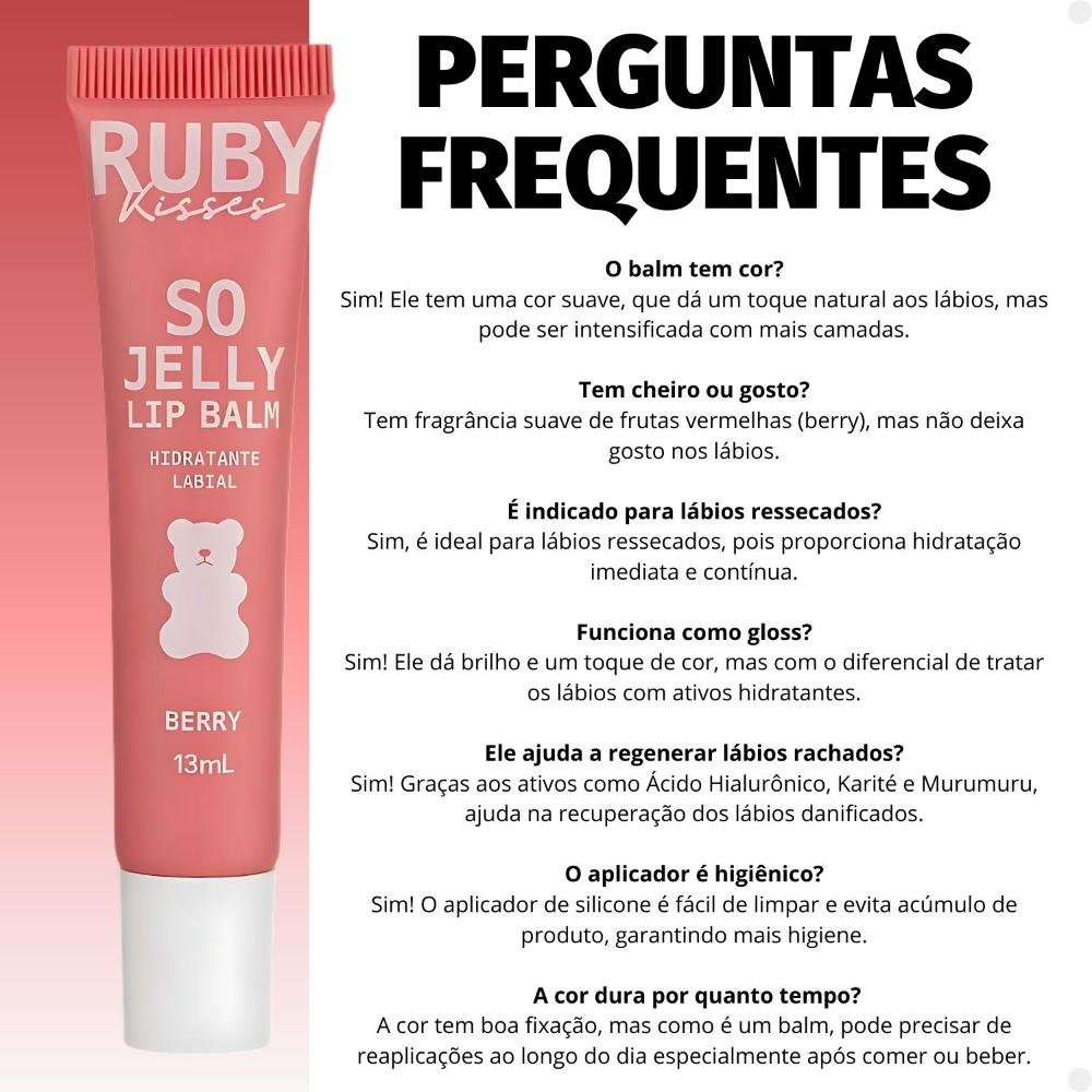 Lip Balm Ruby Kisses So Jelly Berry 13ml 13ml 7