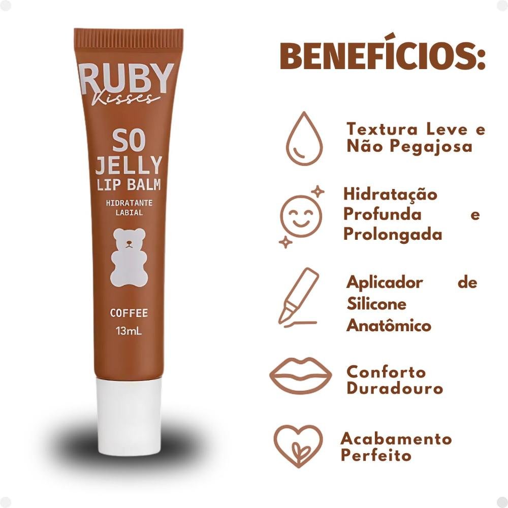 Lip Balm Ruby Kisses So Jelly Coffee 13ml 13ml 2