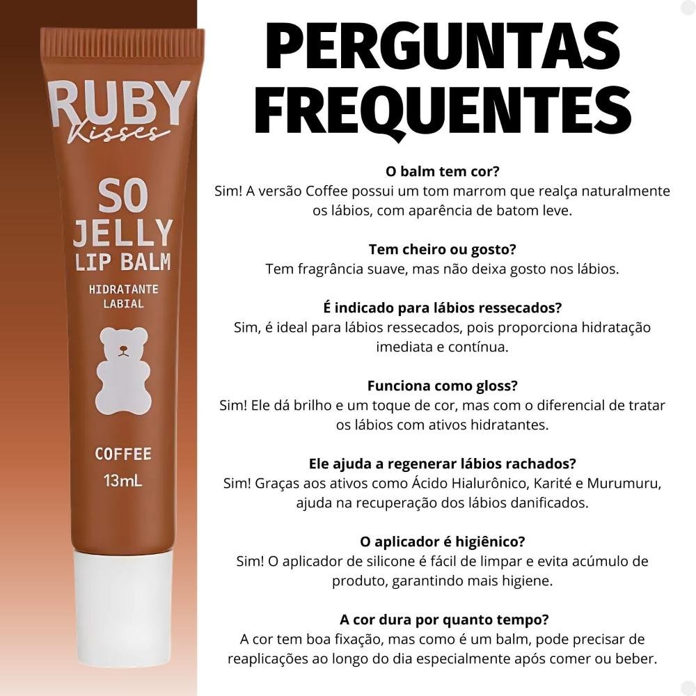 Lip Balm Ruby Kisses So Jelly Coffee 13ml 13ml 7