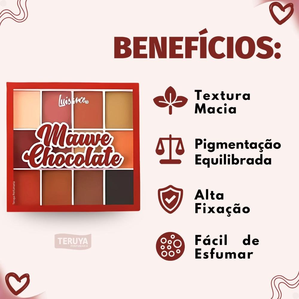 Paleta de Sombras Luisance Mauve Chocolate L3223 ÚNICO 2