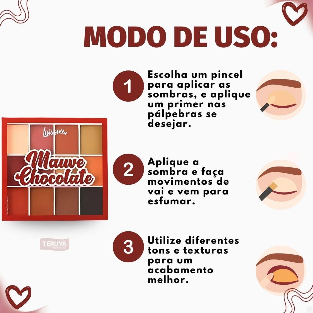 Paleta de Sombras Luisance Mauve Chocolate L3223 ÚNICO 6
