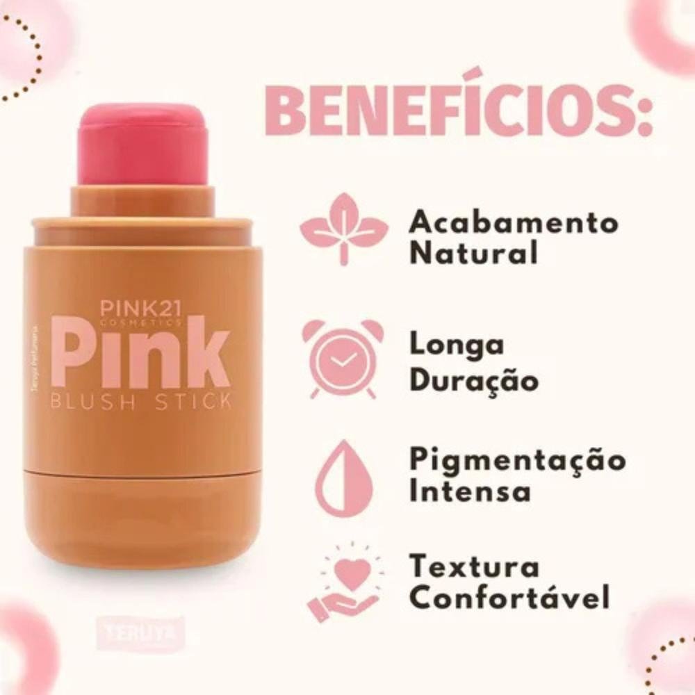 Blush em Stick Pink 21 Cor 01 CS5658 ÚNICO 3