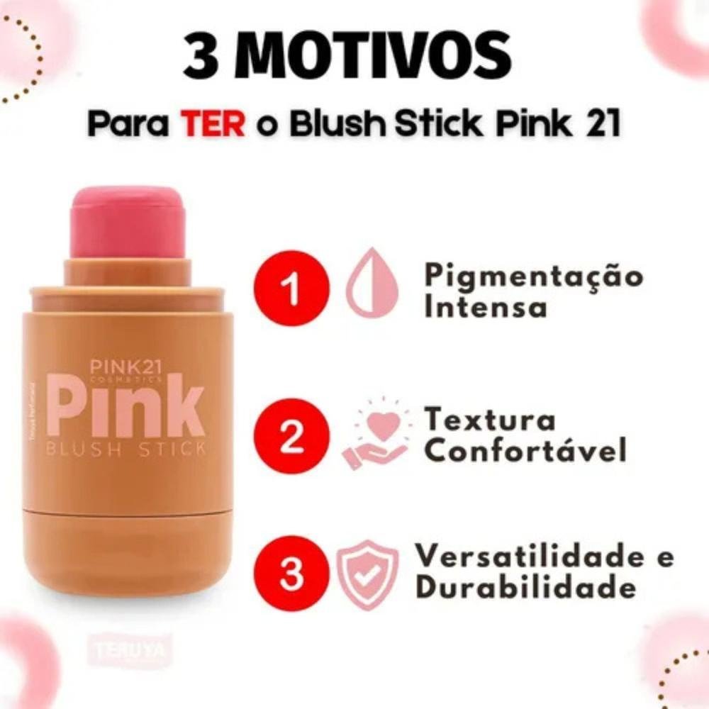Blush em Stick Pink 21 Cor 01 CS5658 ÚNICO 5