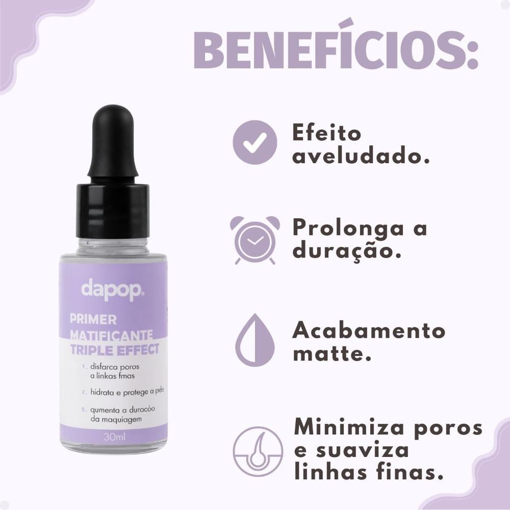 Primer Matificante Dapop Triple Effect 30ml 30ml 2