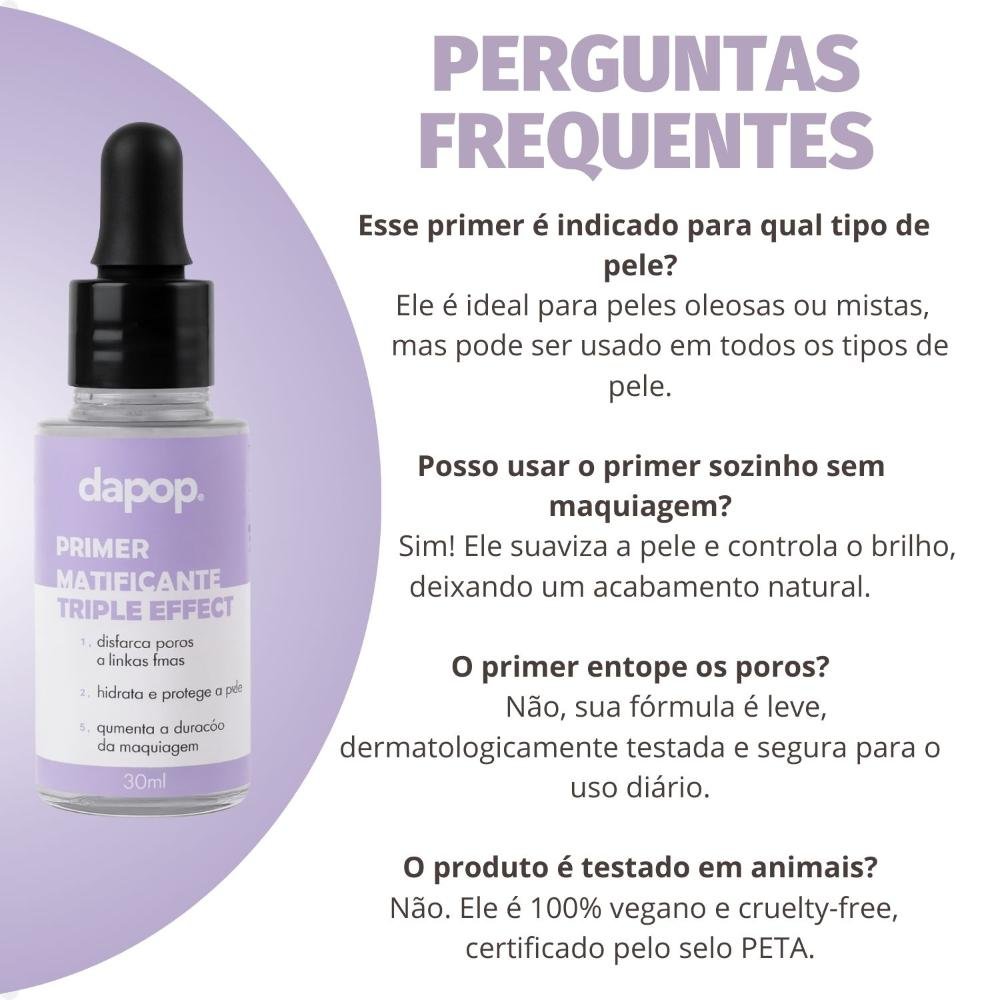 Primer Matificante Dapop Triple Effect 30ml 30ml 7