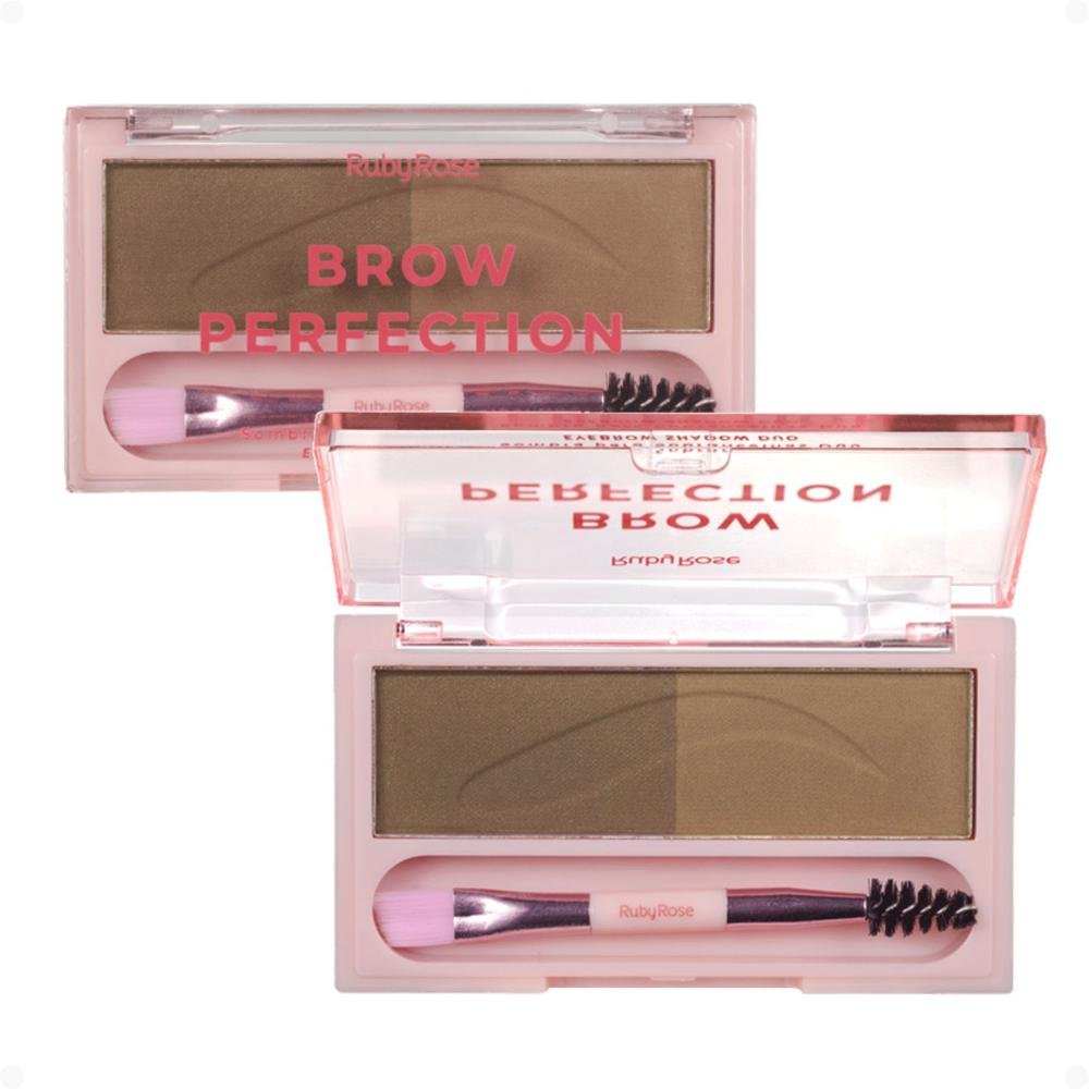 Sombra para Sobrancelhas Duo Ruby Rose Brow Perfection Duo 01 HB-E2501-1