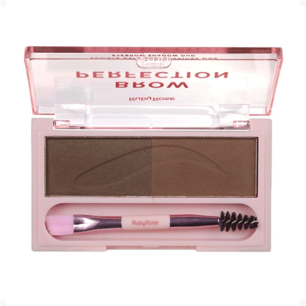 Sombra para Sobrancelhas Duo Ruby Rose Brow Perfection Duo 04 HB-E2501-4 ÚNICO 4