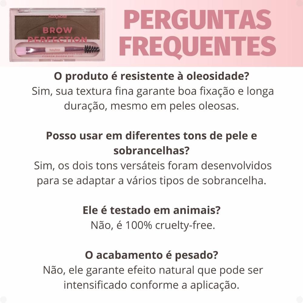 Sombra para Sobrancelhas Duo Ruby Rose Brow Perfection Duo 04 HB-E2501-4 ÚNICO 9