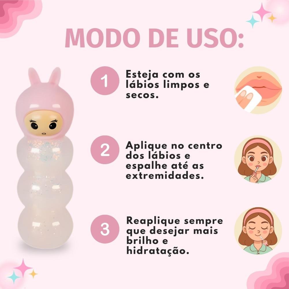 Lip Oil Jasmyne Bonequinha Glow Cor 01 JSJ17012 Cor 01 6