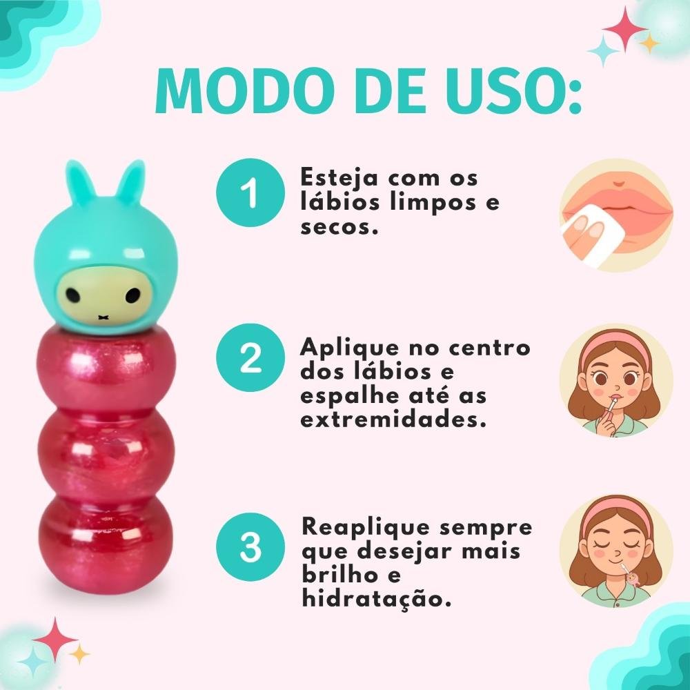 Lip Oil Jasmyne Bonequinha Glow Cor 03 JSJ17012 Cor 03 6