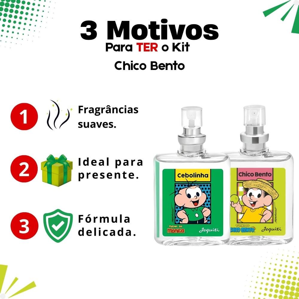 Kit Jequiti Teen Desodorante Colônia: Cebolinha e Chico Bento 25ml ÚNICO 7
