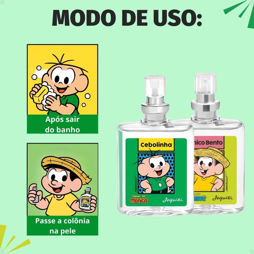 Kit Jequiti Teen Desodorante Colônia: Cebolinha e Chico Bento 25ml ÚNICO 8