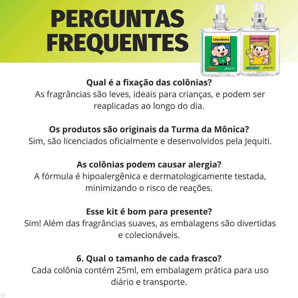 Kit Jequiti Teen Desodorante Colônia: Cebolinha e Chico Bento 25ml ÚNICO 9